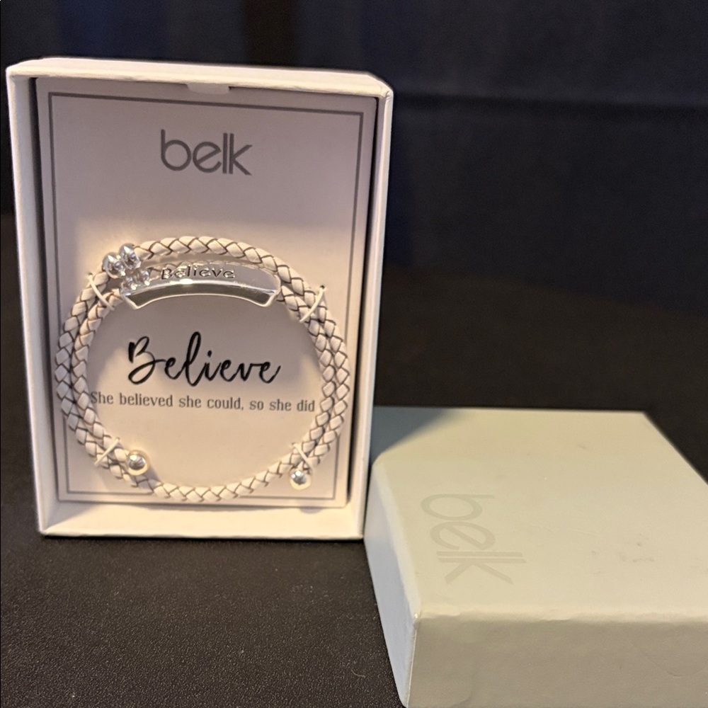 Belk Silver 'Believe' Bracelet